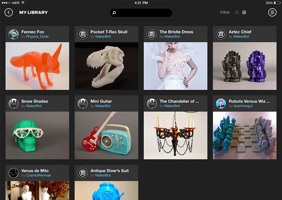 MakerBot iPad App